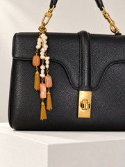 Pearl & Agate Tassel Bag Charm — additional view 2