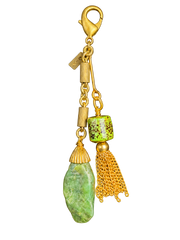 Big Sur Jade & Ceramic Bag Charm
