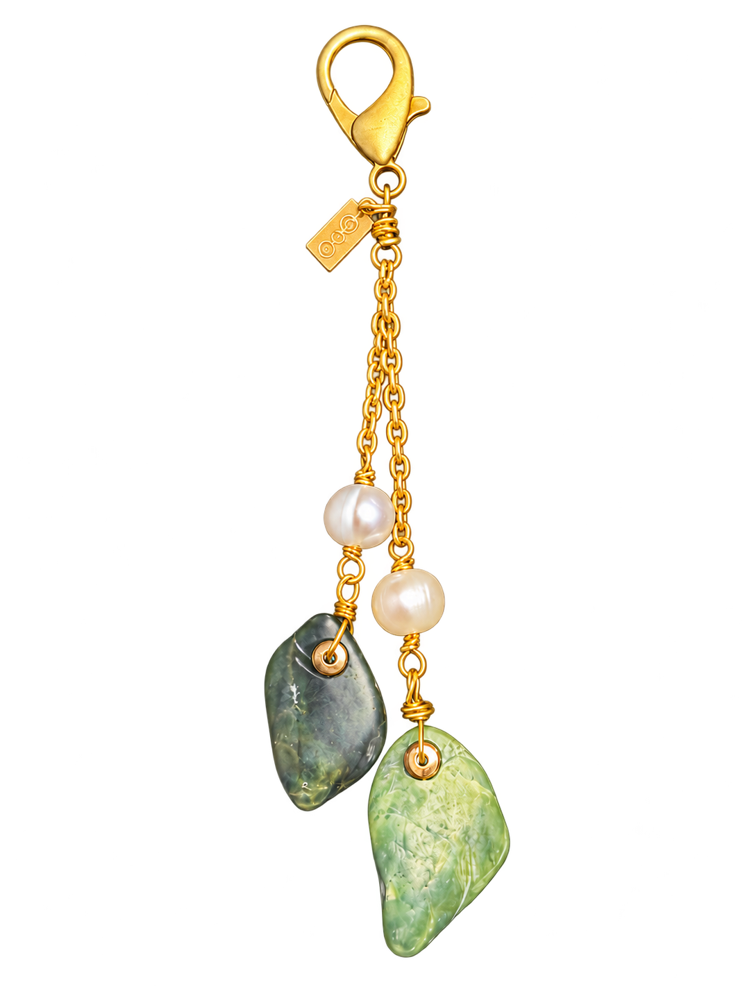 Big Sur Jade & Pearl Bag Charm