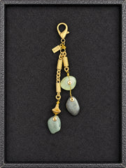Big Sur Jade & Brass Link Bag Charm — additional view 1