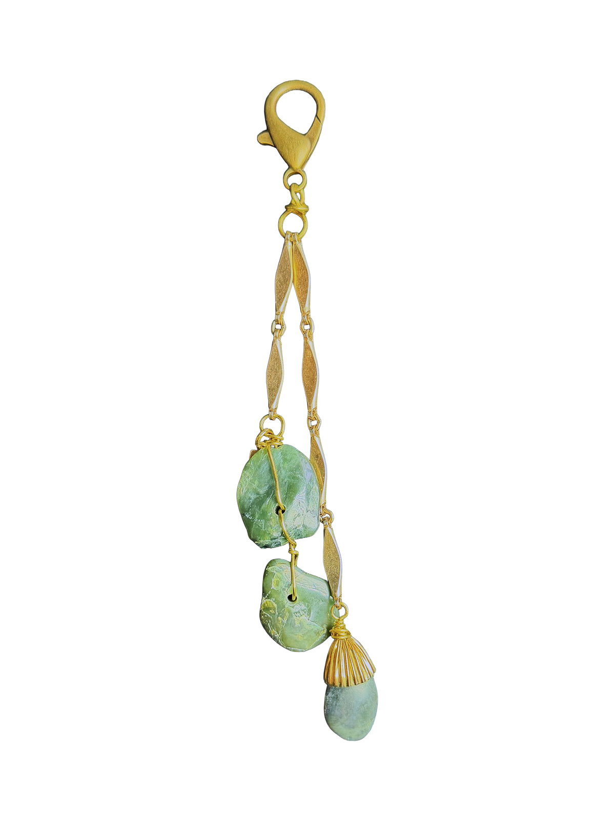 Big Sur Jade & Vintage Chain Bag Charm