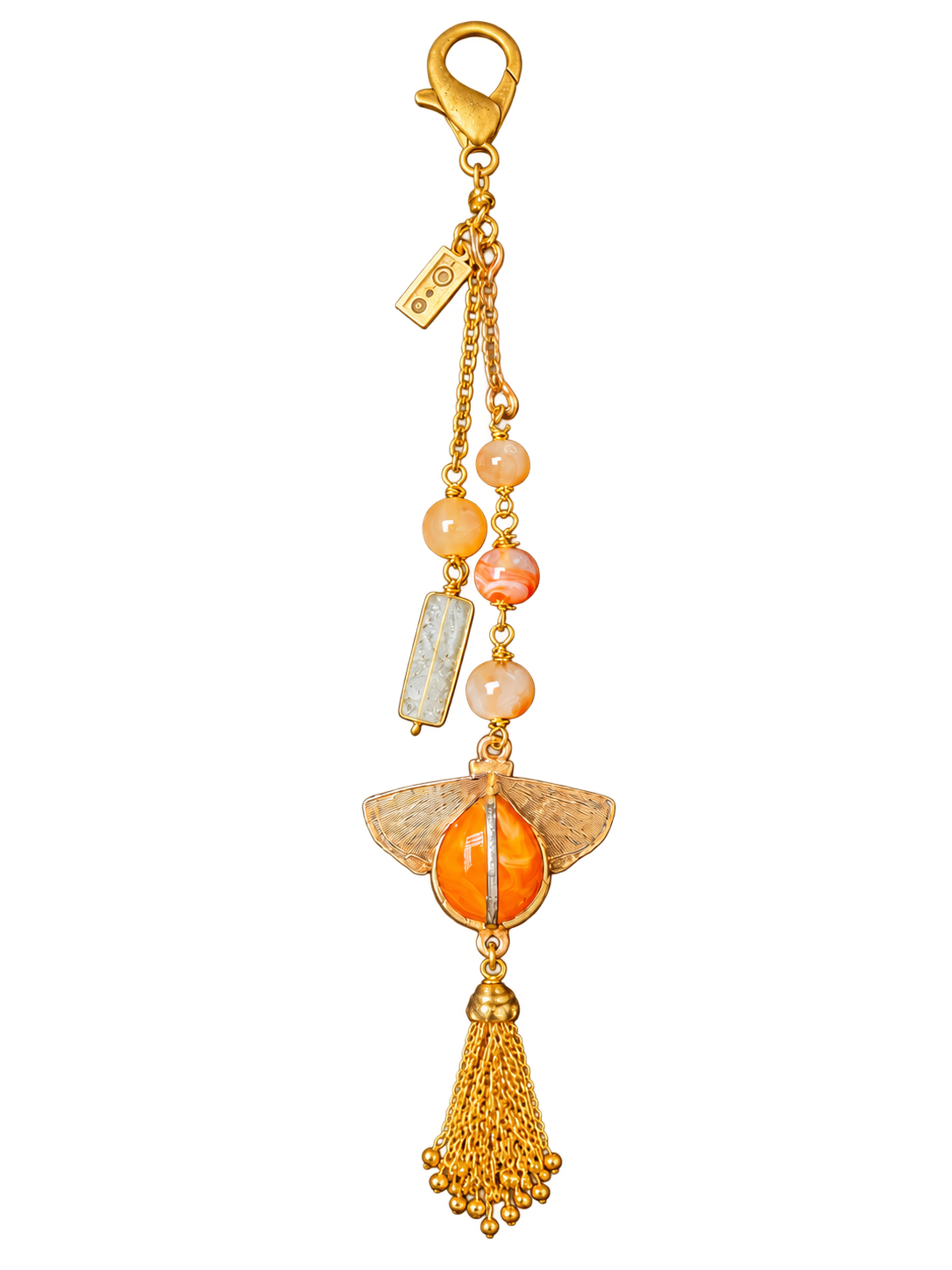 Vintage Beetle Tassel Bag Charm