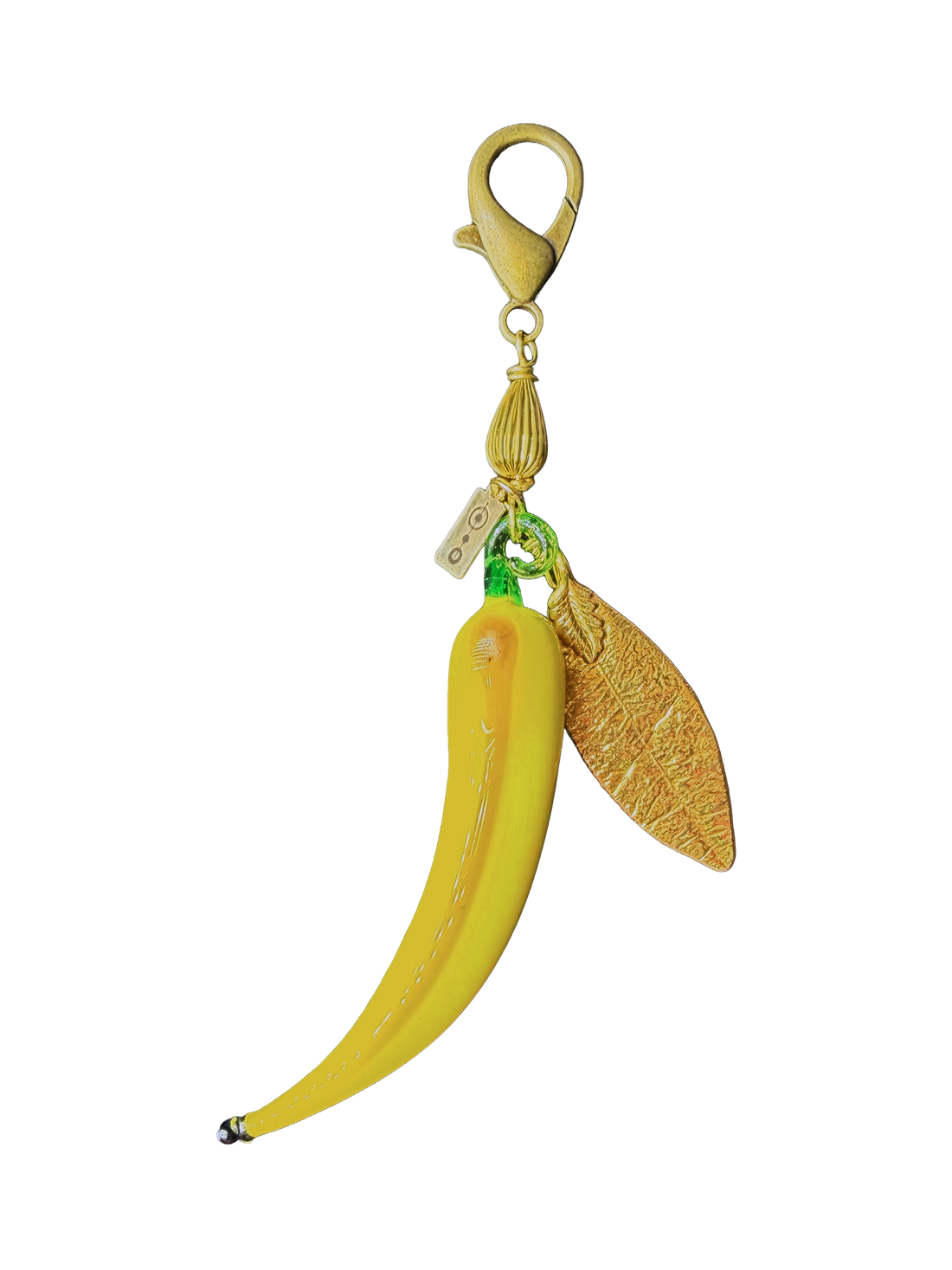 Yellow Glass Pepper Bag Charm