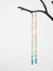 Strawberry Quartz & Apatite Tassel Earrings